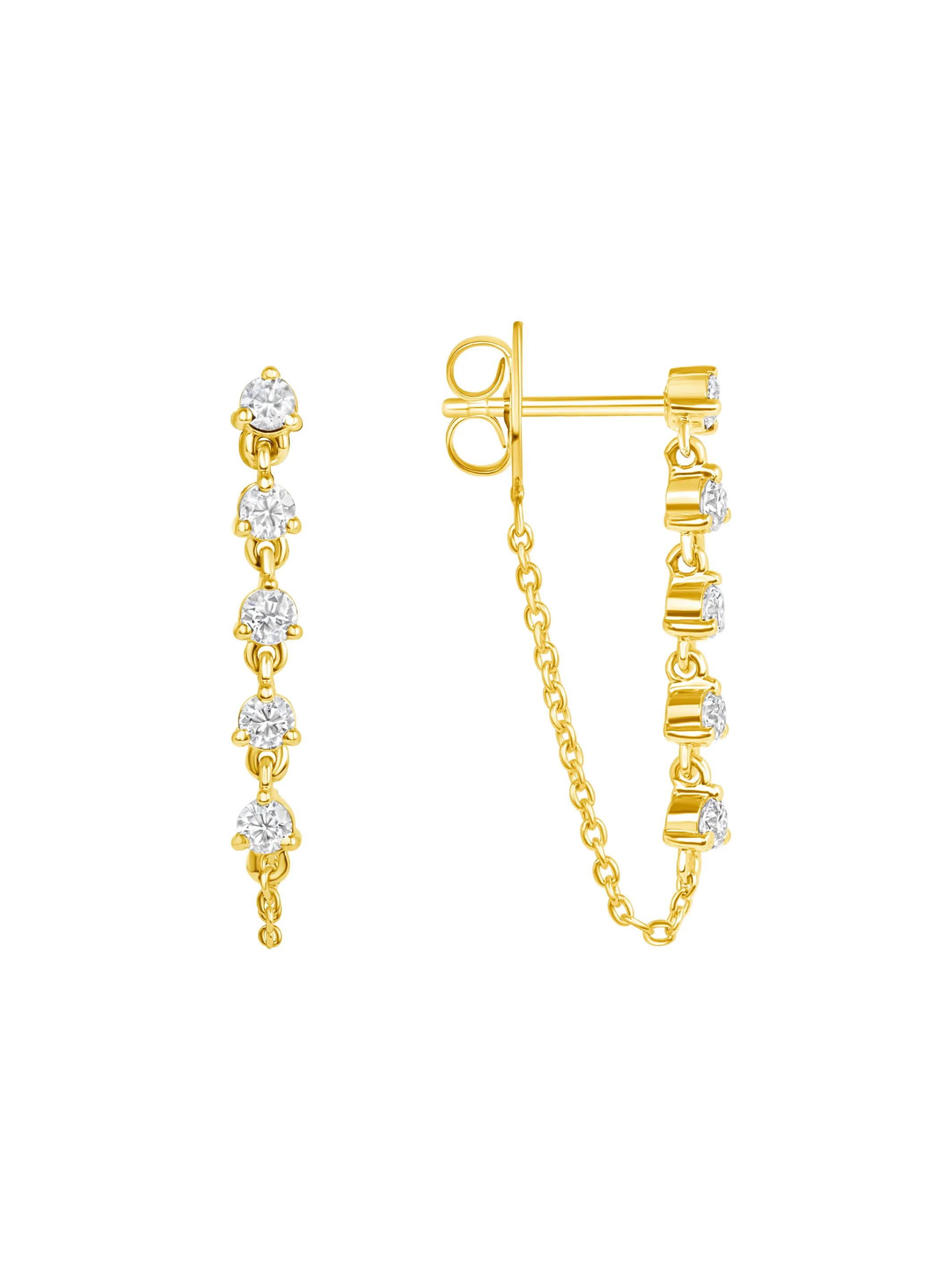 Danielle Diamond Dangle Earrings 14K sold by LeMel