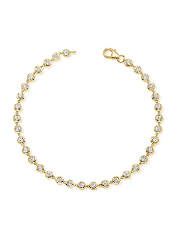 Bryn Endless Bezel Bracelet 14K sold by LeMel