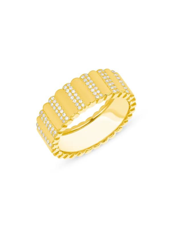 Fluted Diamond Ring 14K sold by LeMel