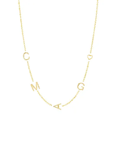 The Initial Necklace 14K - 4 Letters sold by LeMel
