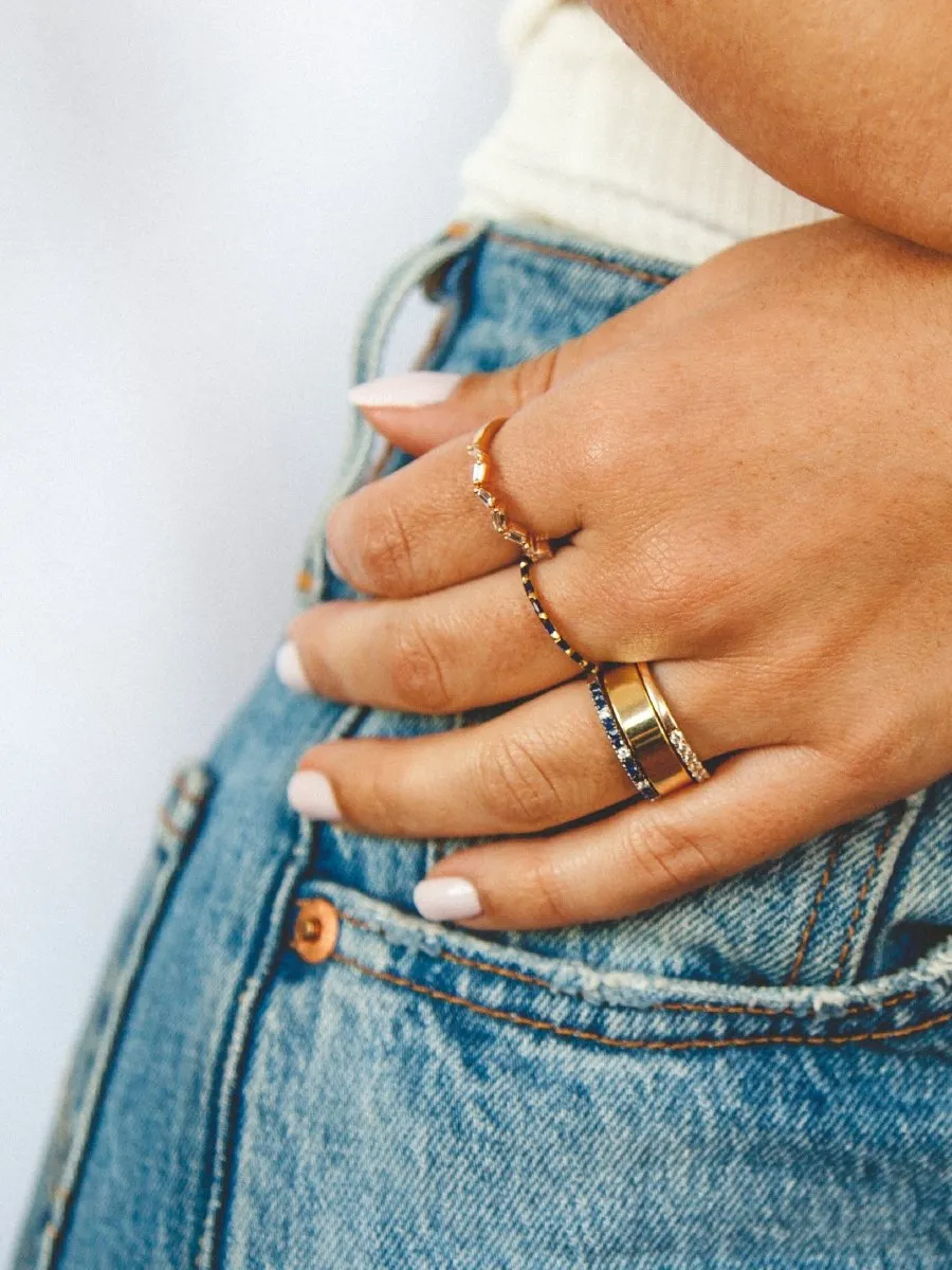 Prism Blue Sapphire Ring 14K sold by LeMel product image thumbnail 2
