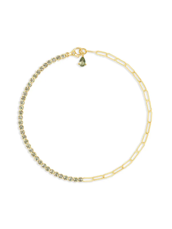 Birthstone Tennis Bracelet - August 14K sold by LeMel