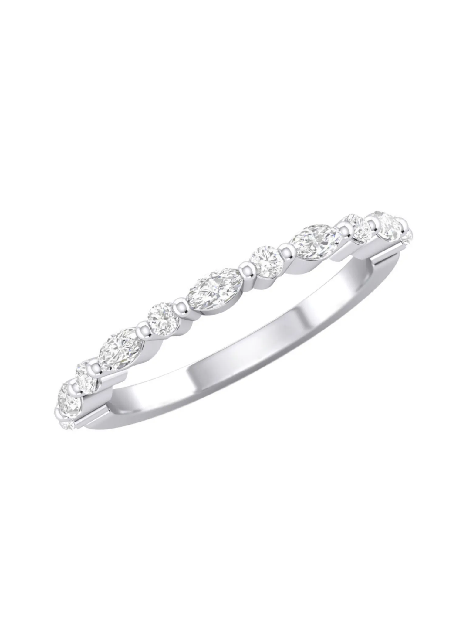 Marquise and Round Diamond Band (.35 ct. tw.) 14K sold by LeMel