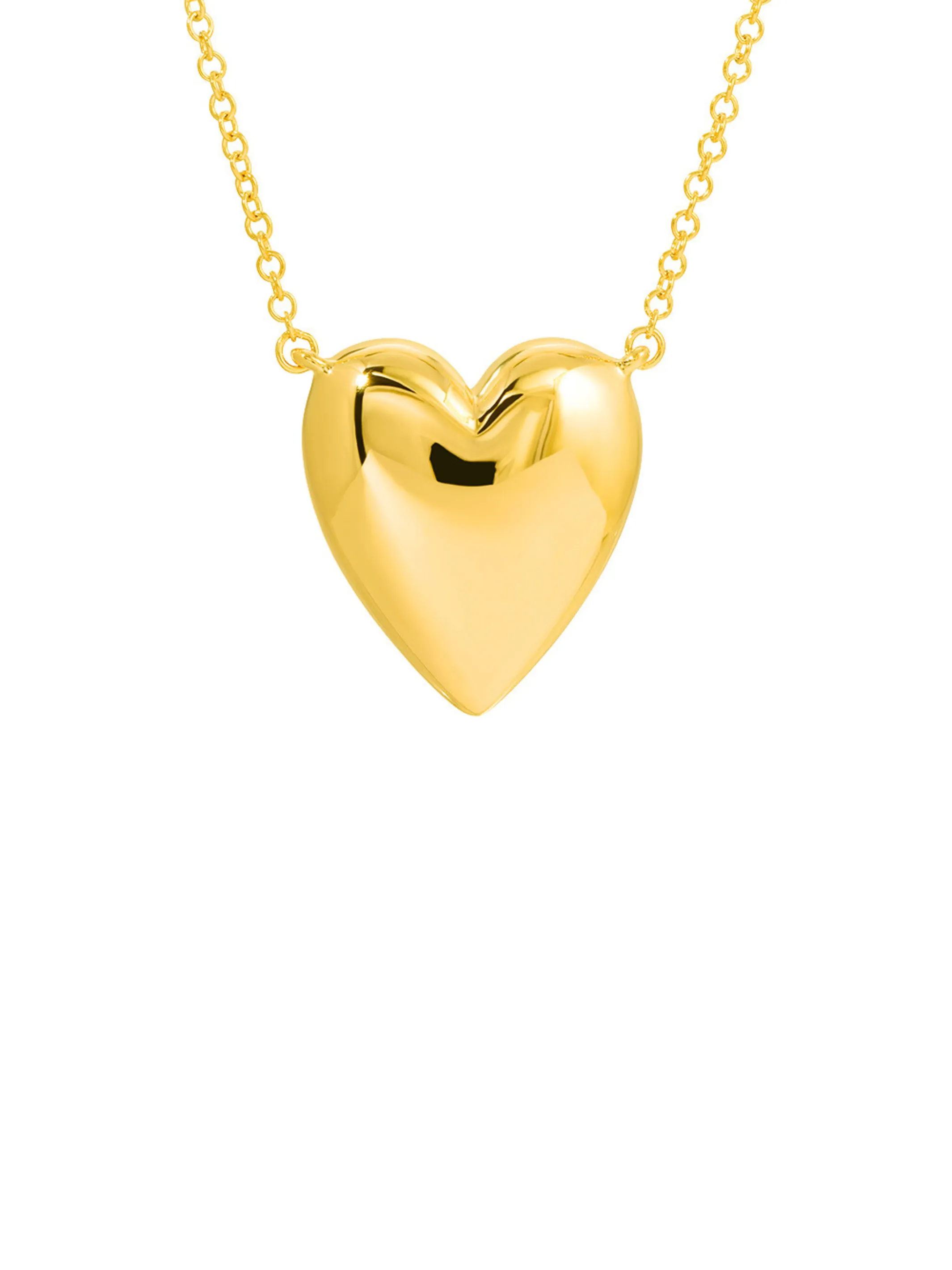 Puffy Heart Necklace 14K sold by LeMel