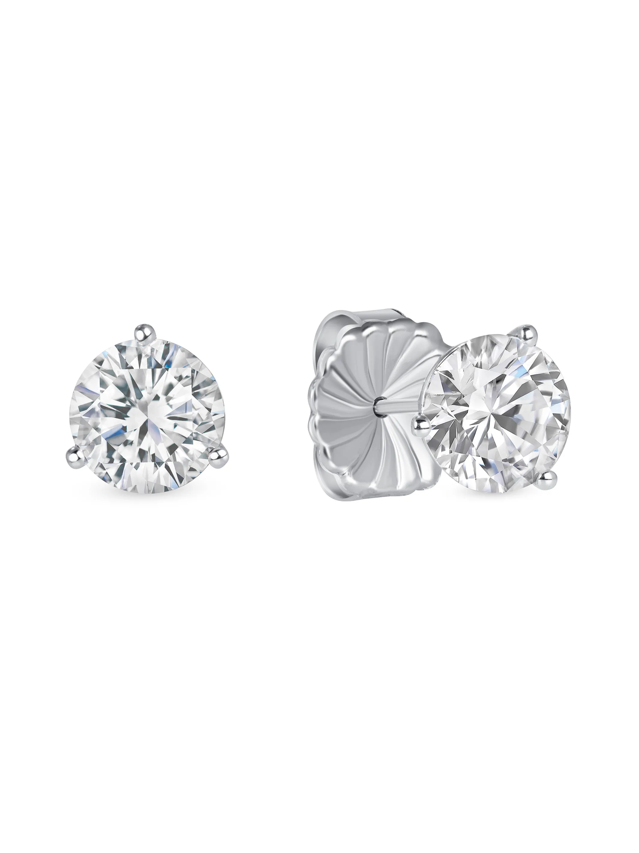 Round Lab Diamond Studs 14K sold by LeMel