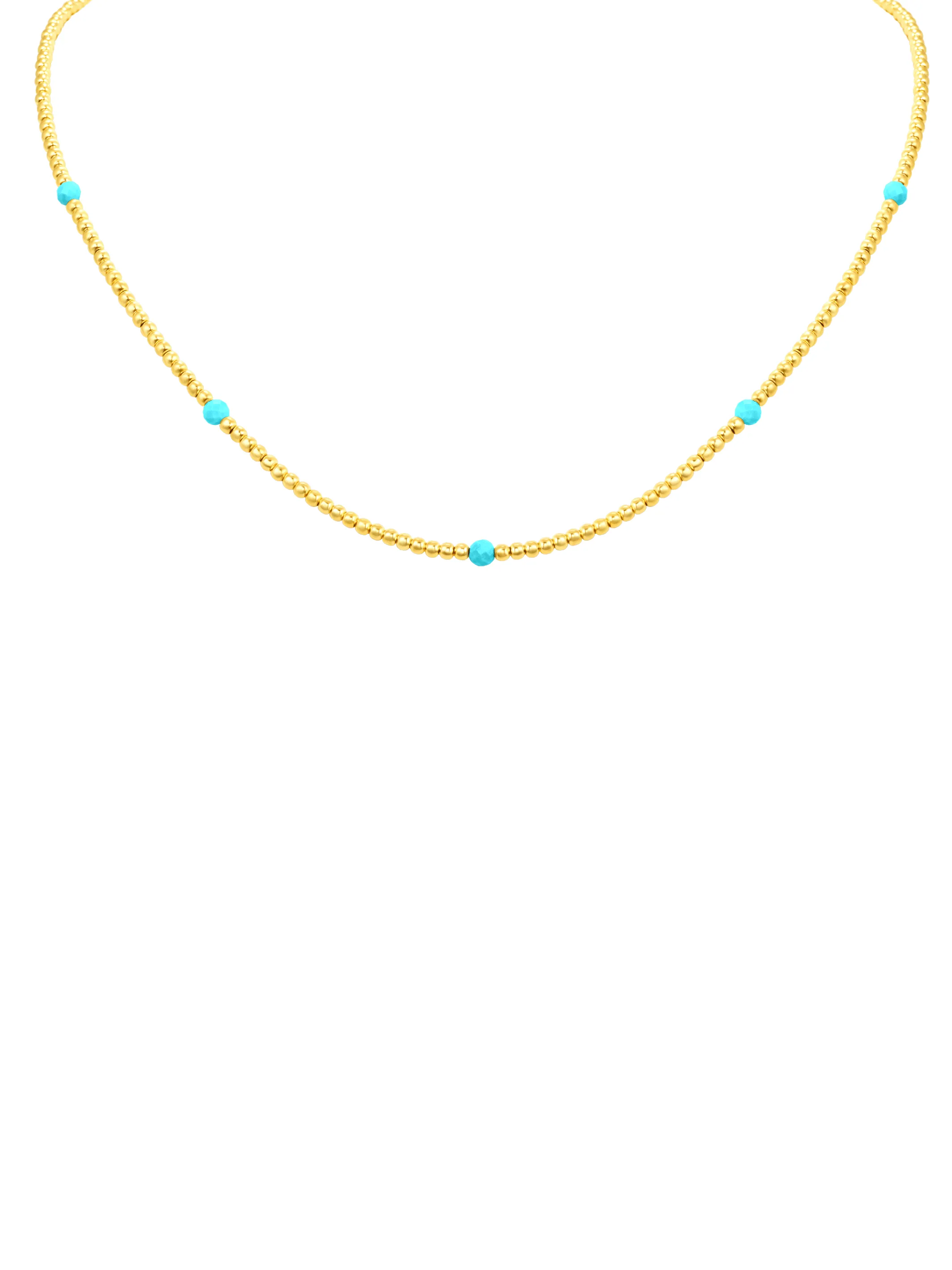 Anna Turquoise Beaded Necklace sold by LeMel product image thumbnail 4