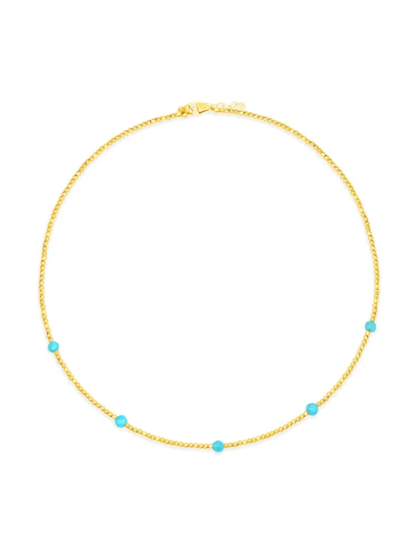 Anna Turquoise Beaded Necklace sold by LeMel