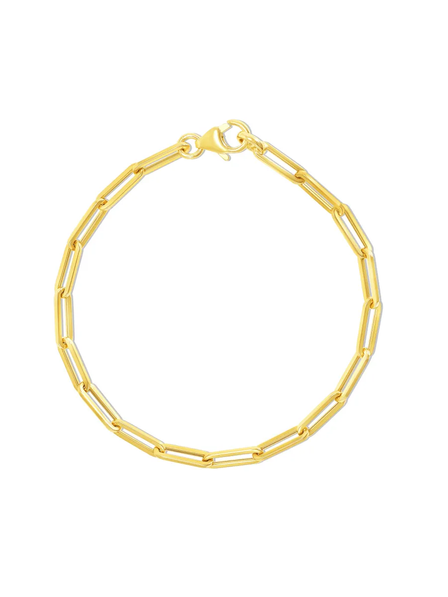 Paperclip 'M' Chain Bracelet 14K sold by LeMel
