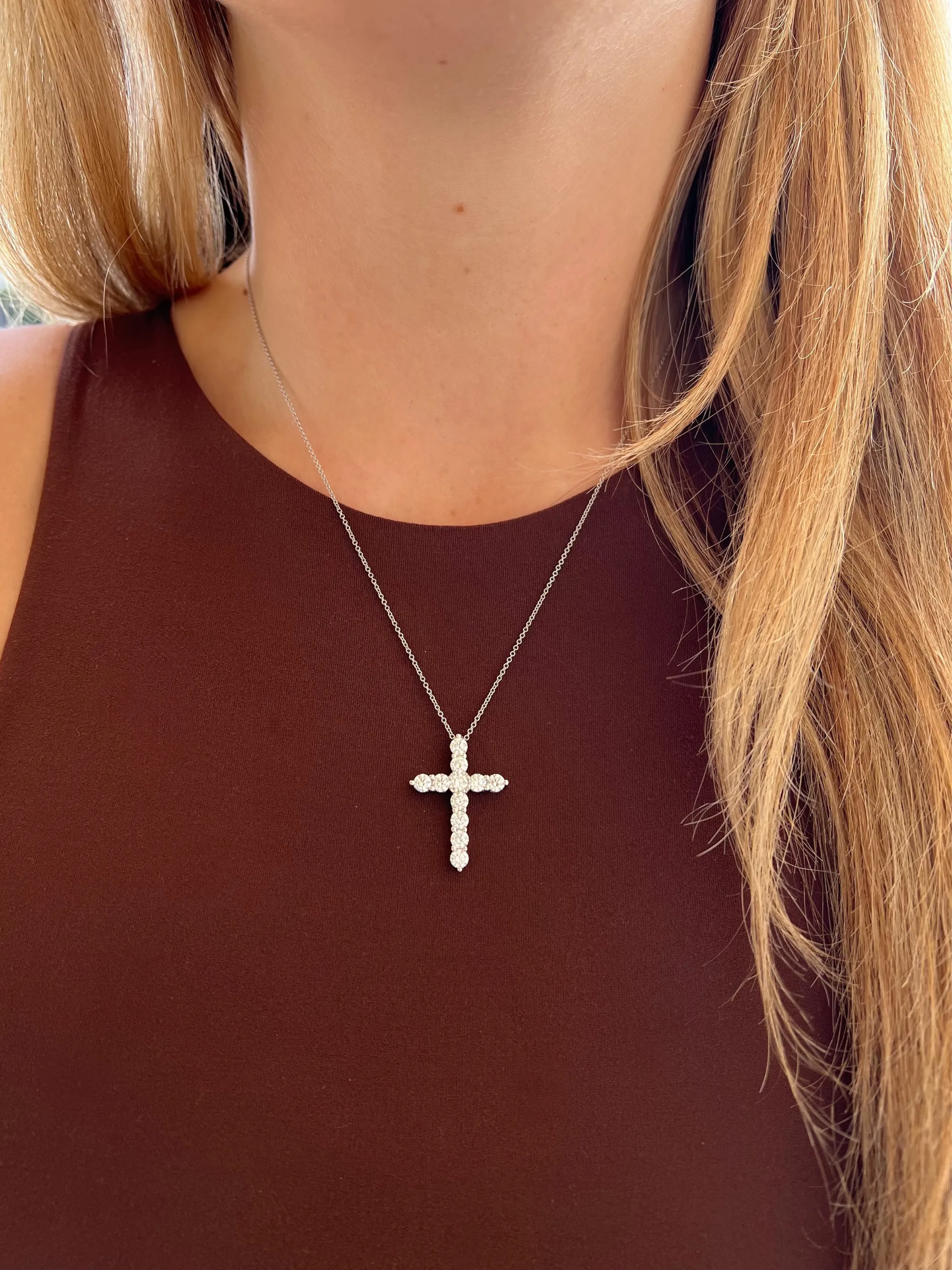 Savannah Diamond Cross Pendant 14K sold by LeMel product image thumbnail 3