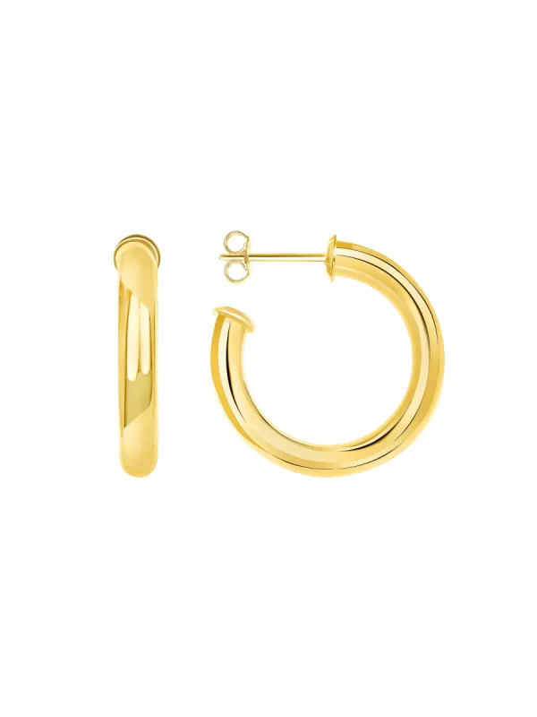 Chunky Hoop Earrings 14K sold by LeMel