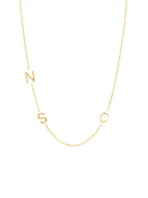 Initial Sample Sale - N S C Necklace - 14K sold by LeMel