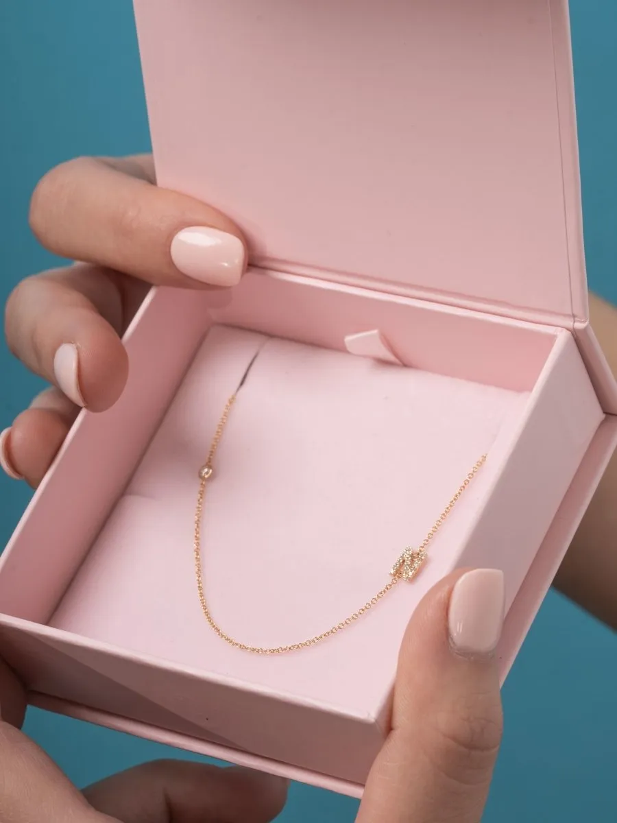 The Diamond Initial Necklace - 3 Letter sold by LeMel product image thumbnail 5