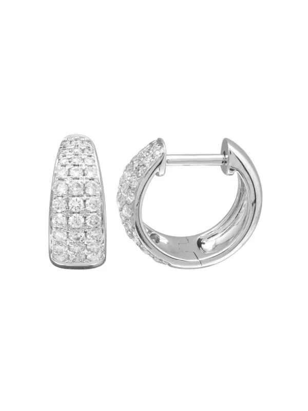 Brooklyn Diamond Huggie Earrings 14K sold by LeMel