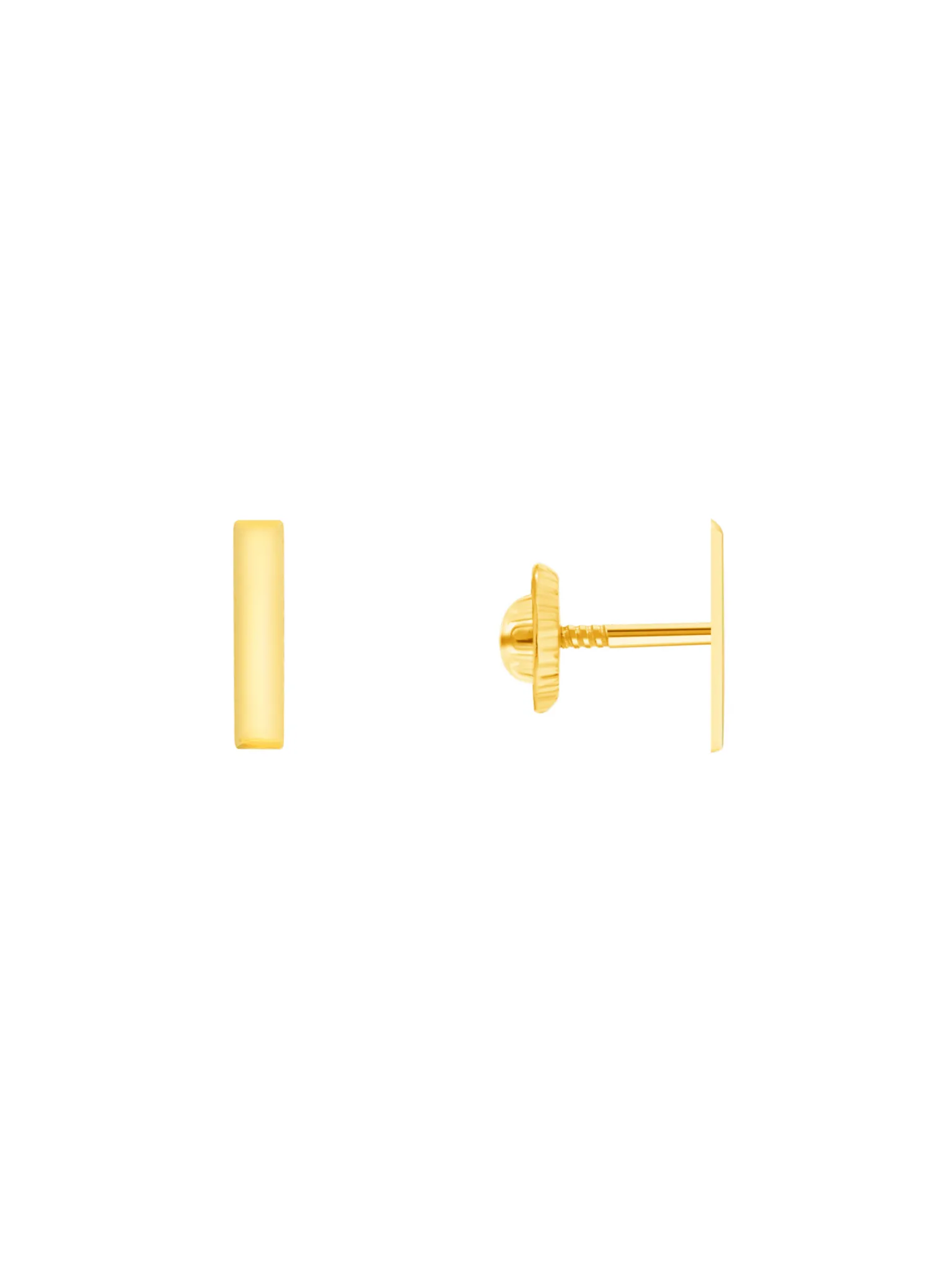 Tiny Bar Stud Earrings 14K sold by LeMel
