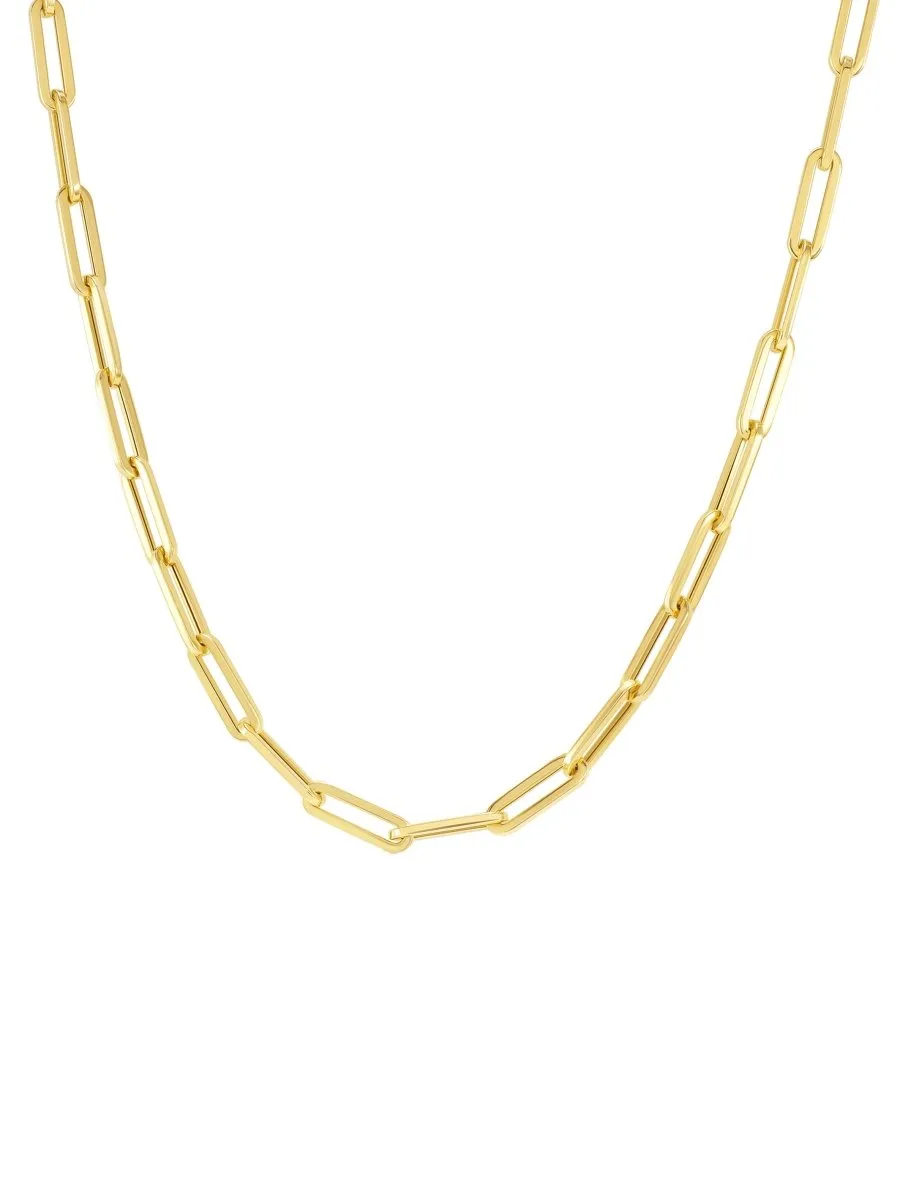 Paperclip 'M' Chain Necklace 14K sold by LeMel