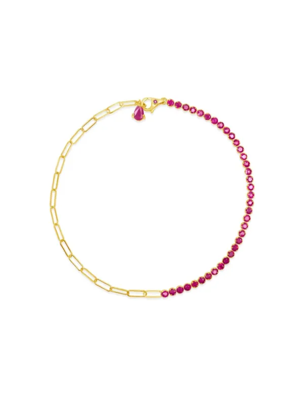 Birthstone Tennis Bracelet - July 14K sold by LeMel