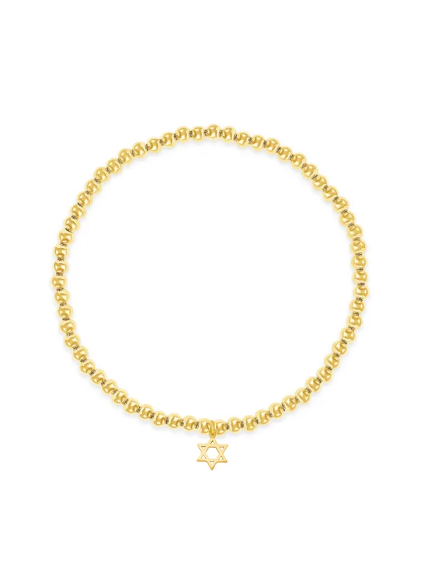 Everyday Stretch Bracelet with Star of David Charm sold by LeMel
