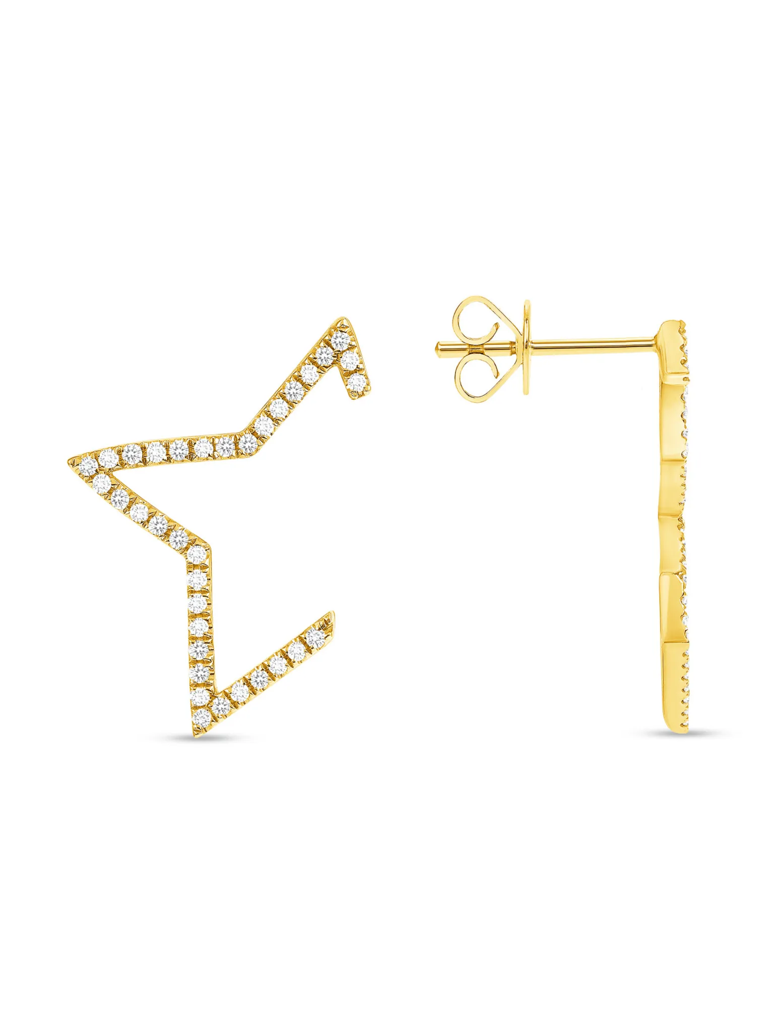Split Star Stud Earring 14K sold by LeMel