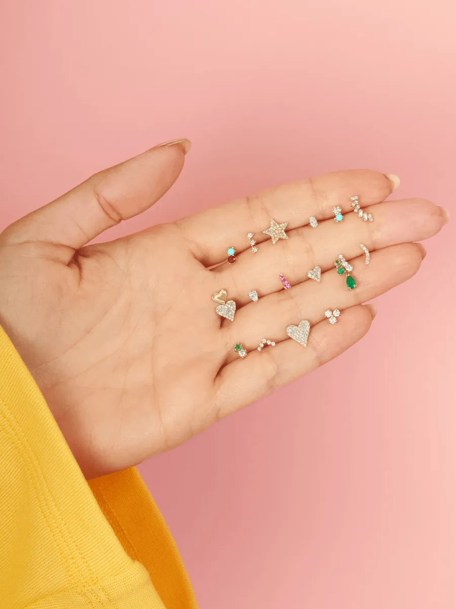 Paris Baguette Stud Earrings 14K sold by LeMel product image thumbnail 5