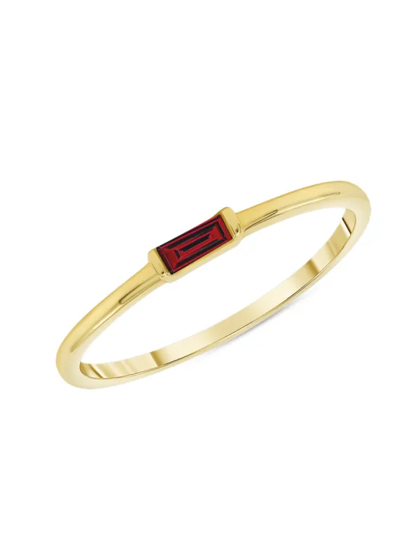 Bitsy Birthstone Ring - July Ruby 14K sold by LeMel