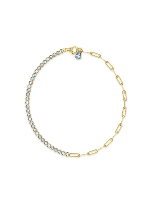 Birthstone Tennis Bracelet - March 14K sold by LeMel