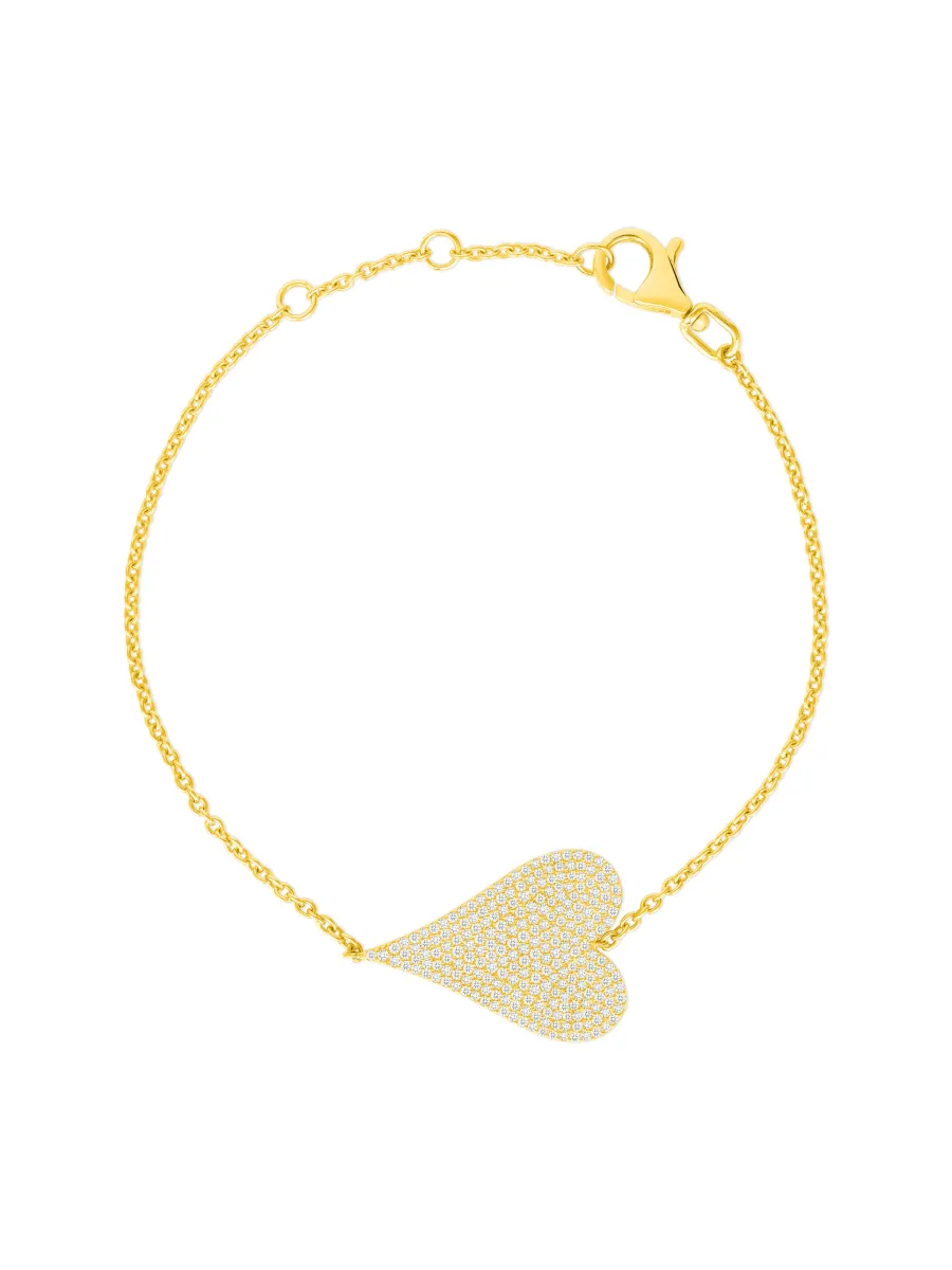 Hannah Diamond Heart Bracelet 14K sold by LeMel product image thumbnail 5