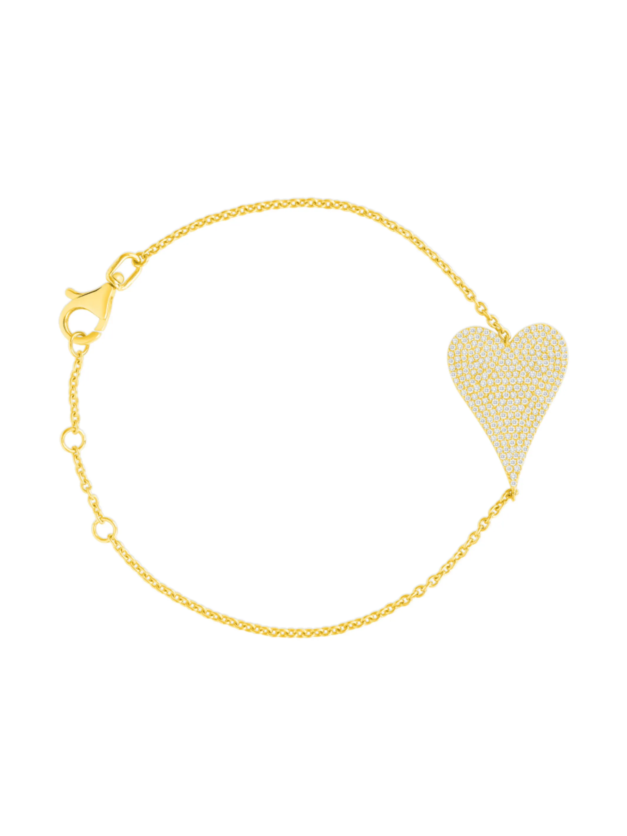 Hannah Diamond Heart Bracelet 14K sold by LeMel