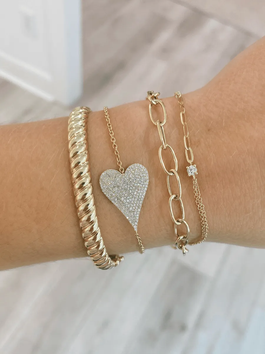 Hannah Diamond Heart Bracelet 14K sold by LeMel product image thumbnail 3