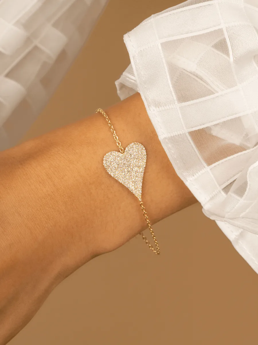 Hannah Diamond Heart Bracelet 14K sold by LeMel product image thumbnail 2