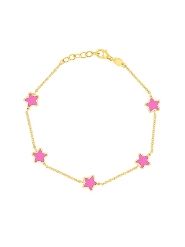 Endless Star Pink Bracelet 14K sold by LeMel