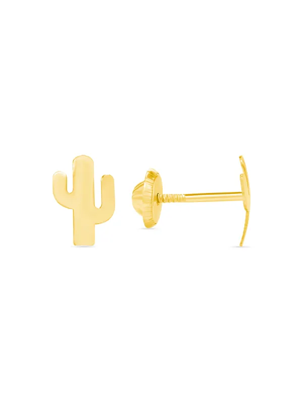 Cactus Stud Earrings 14K sold by LeMel