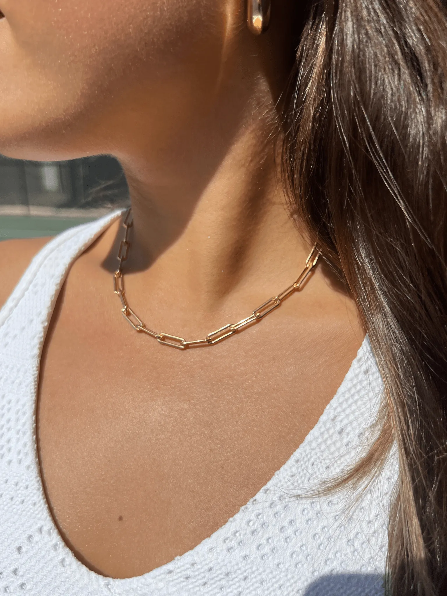 Paperclip 'L' Chain Necklace sold by LeMel product image thumbnail 2