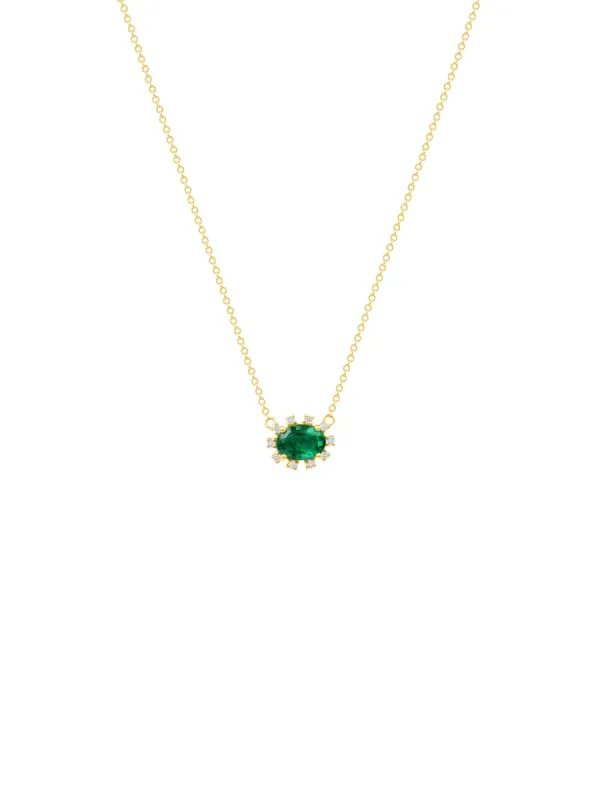 Ellie Emerald Necklace 14K sold by LeMel