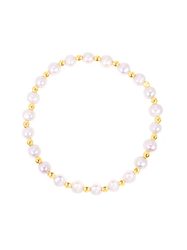 Emma Pearl Stretch Bracelet sold by LeMel