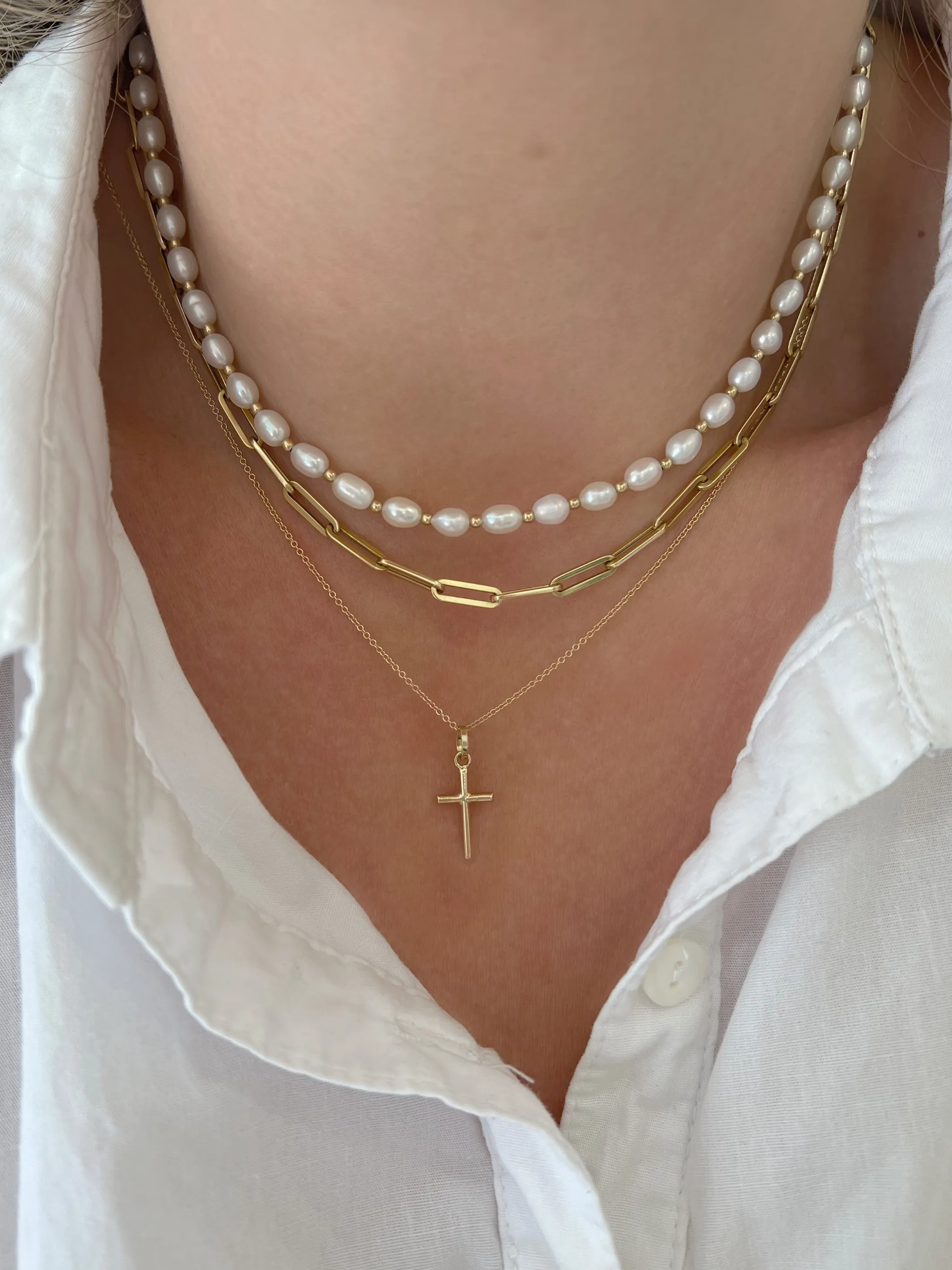 Classic Cross Necklace 14K sold by LeMel product image thumbnail 2