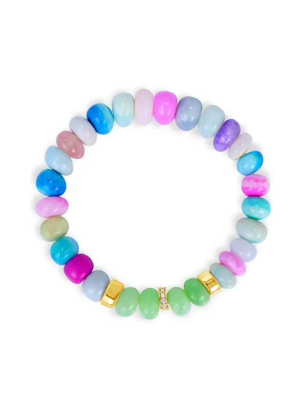 Candy Stretch Bracelet - Rainbow Agate sold by LeMel