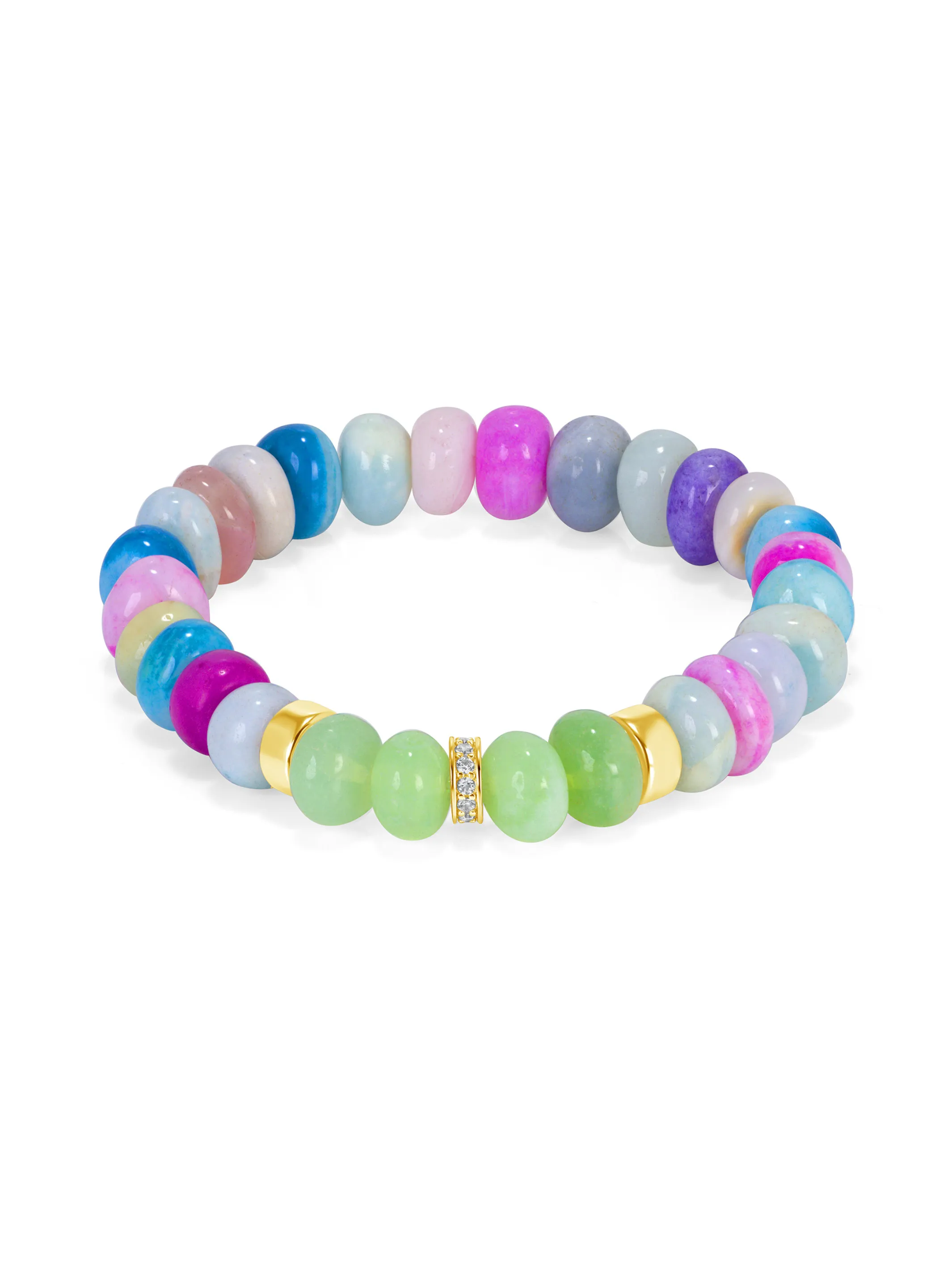 Candy Stretch Bracelet - Rainbow Agate sold by LeMel product image thumbnail 4