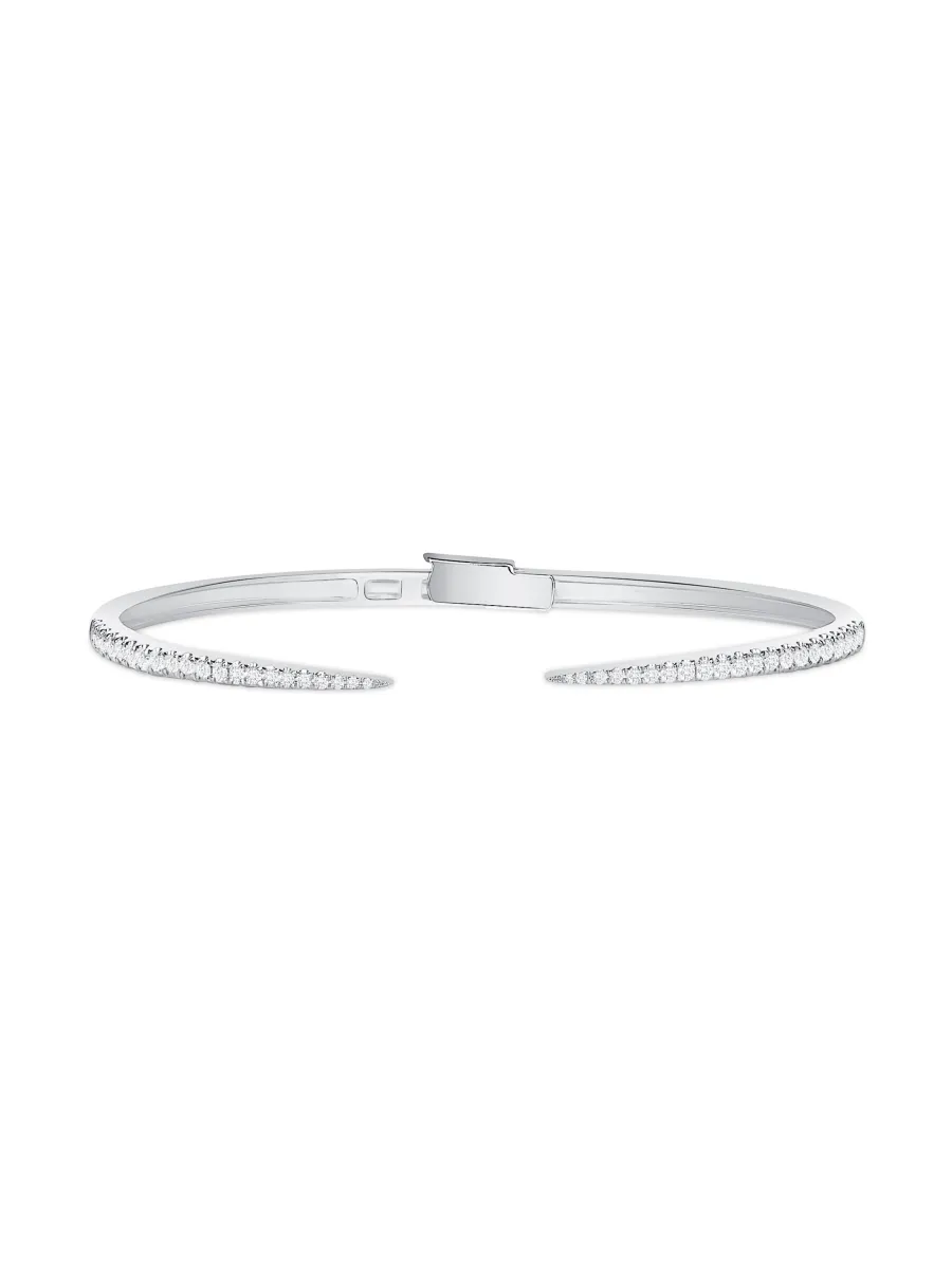 Jen Thin Diamond Claw Cuff Bangle 14K sold by LeMel