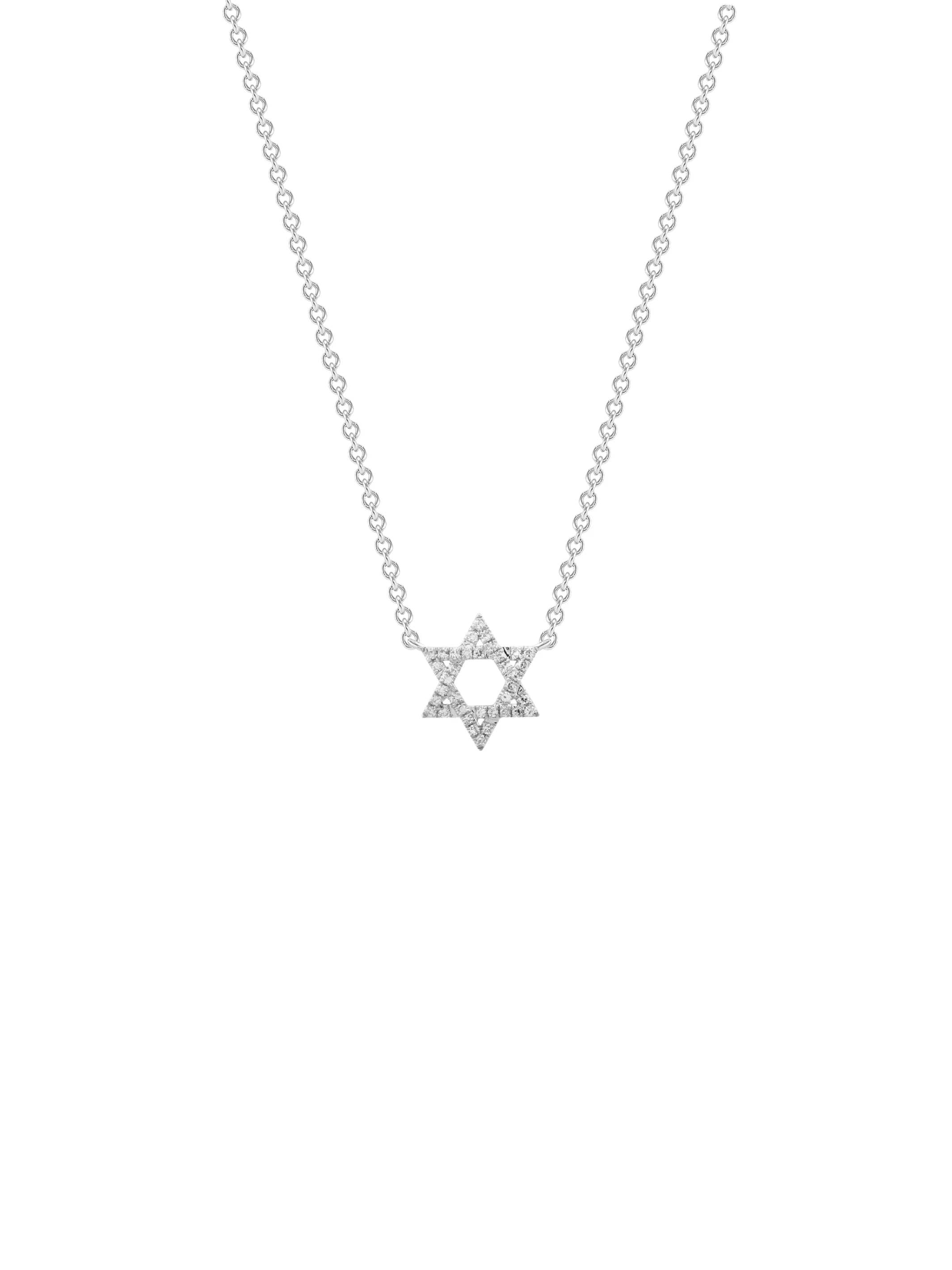 Star of David Diamond Necklace 14K sold by LeMel product image thumbnail 3
