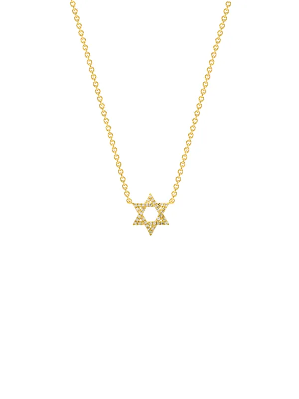Star of David Diamond Necklace 14K sold by LeMel
