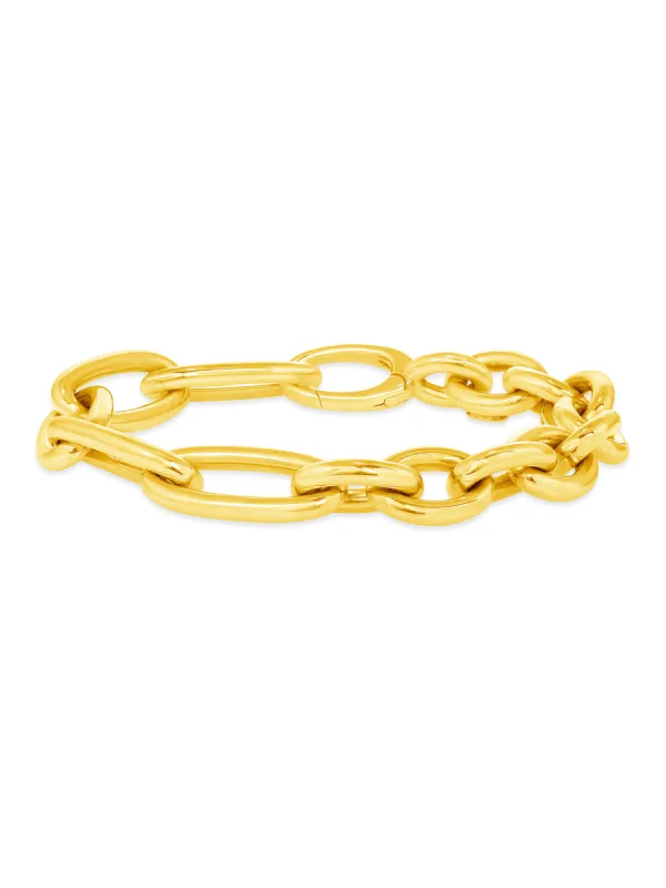 Chunky Oval Chain Bracelet 14K sold by LeMel