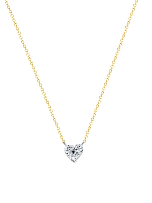 The Diamond Heart Necklace 14K sold by LeMel