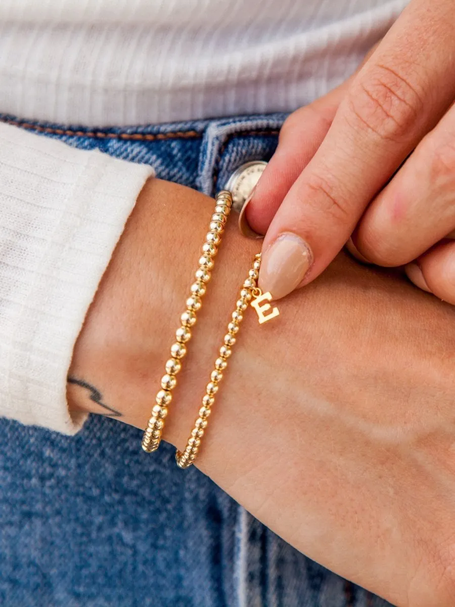 Initial Charm Everyday Stretch Bracelet sold by LeMel product image thumbnail 2