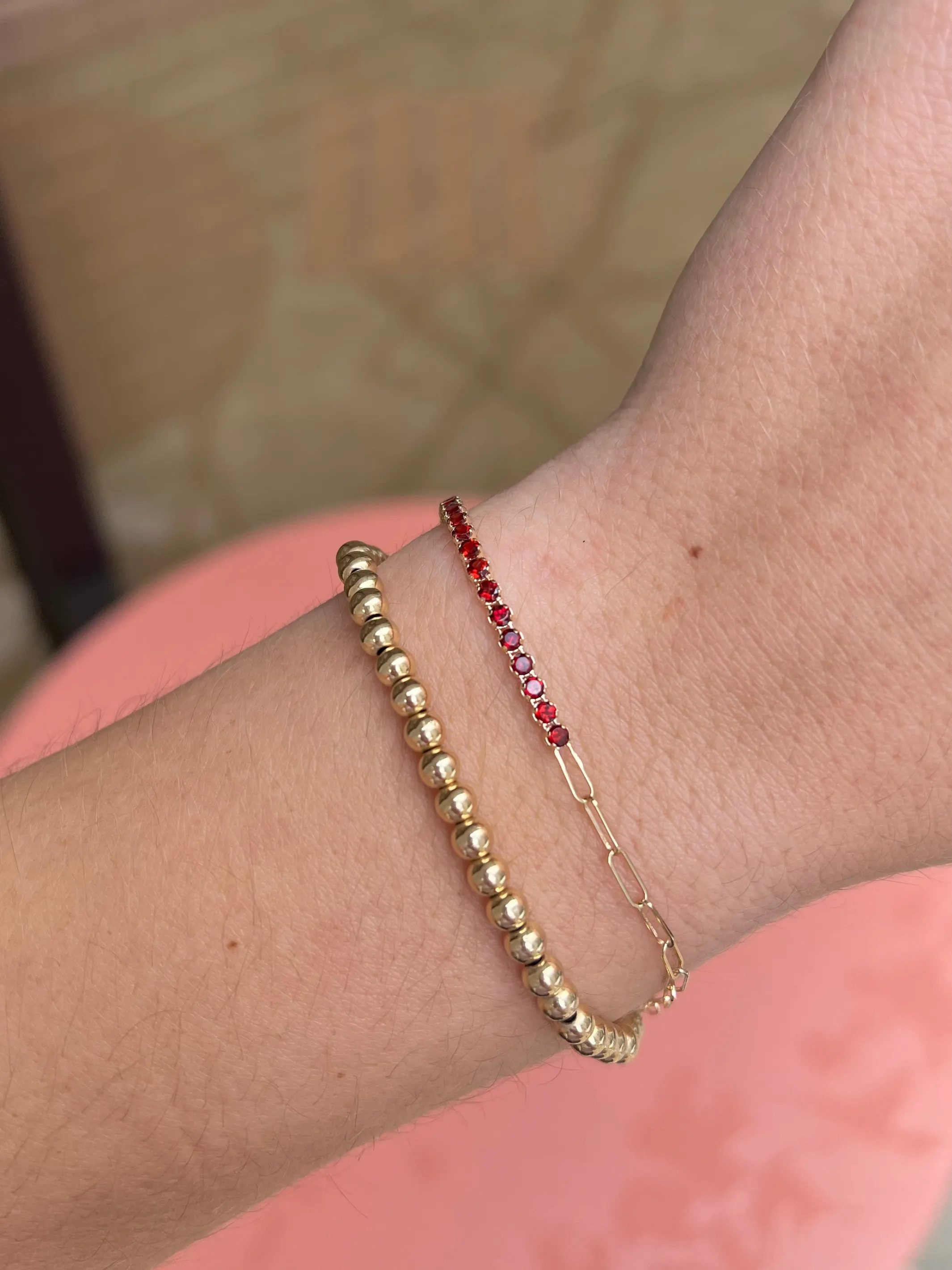 Birthstone Tennis Bracelet - January 14K sold by LeMel product image thumbnail 3