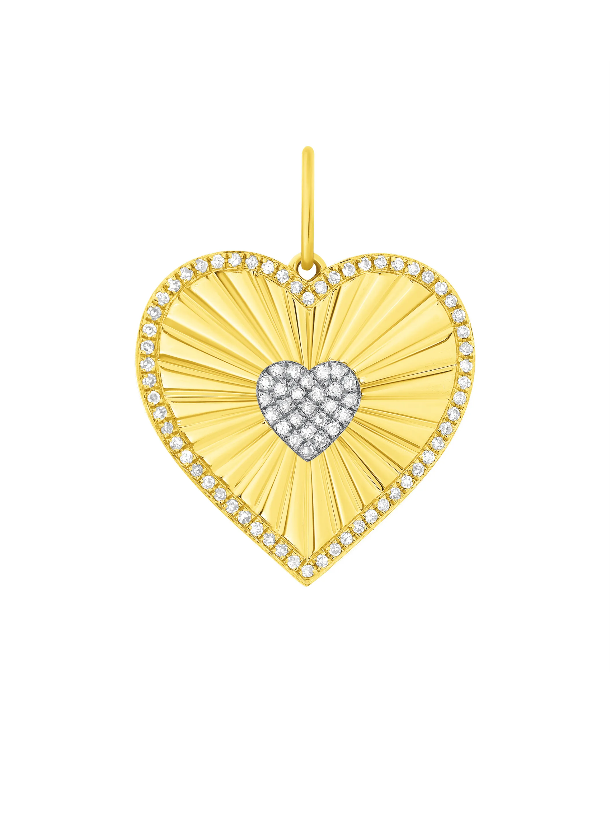Lola Diamond Heart Pendant 14K sold by LeMel