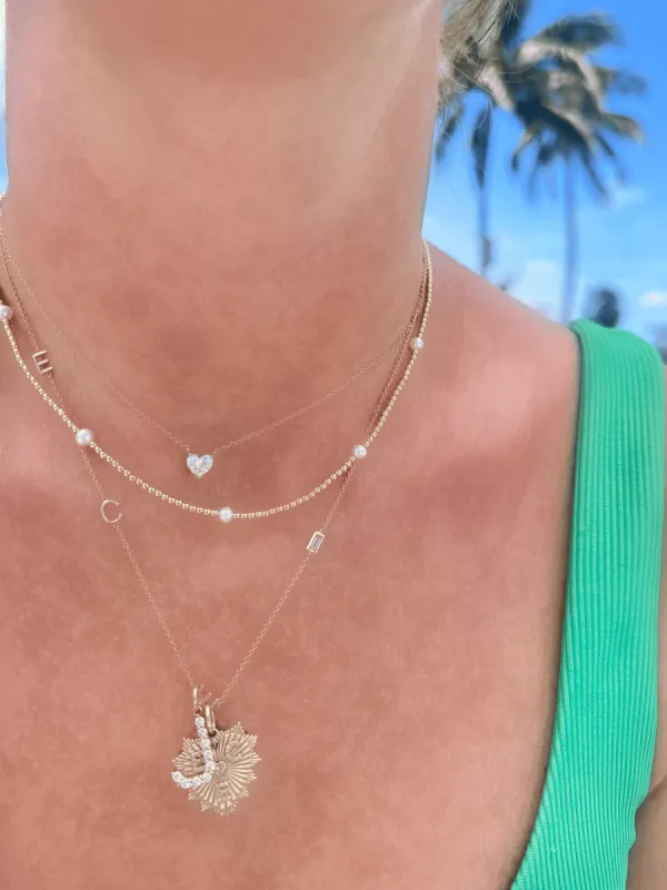 Anna Pearl Station Necklace sold by LeMel