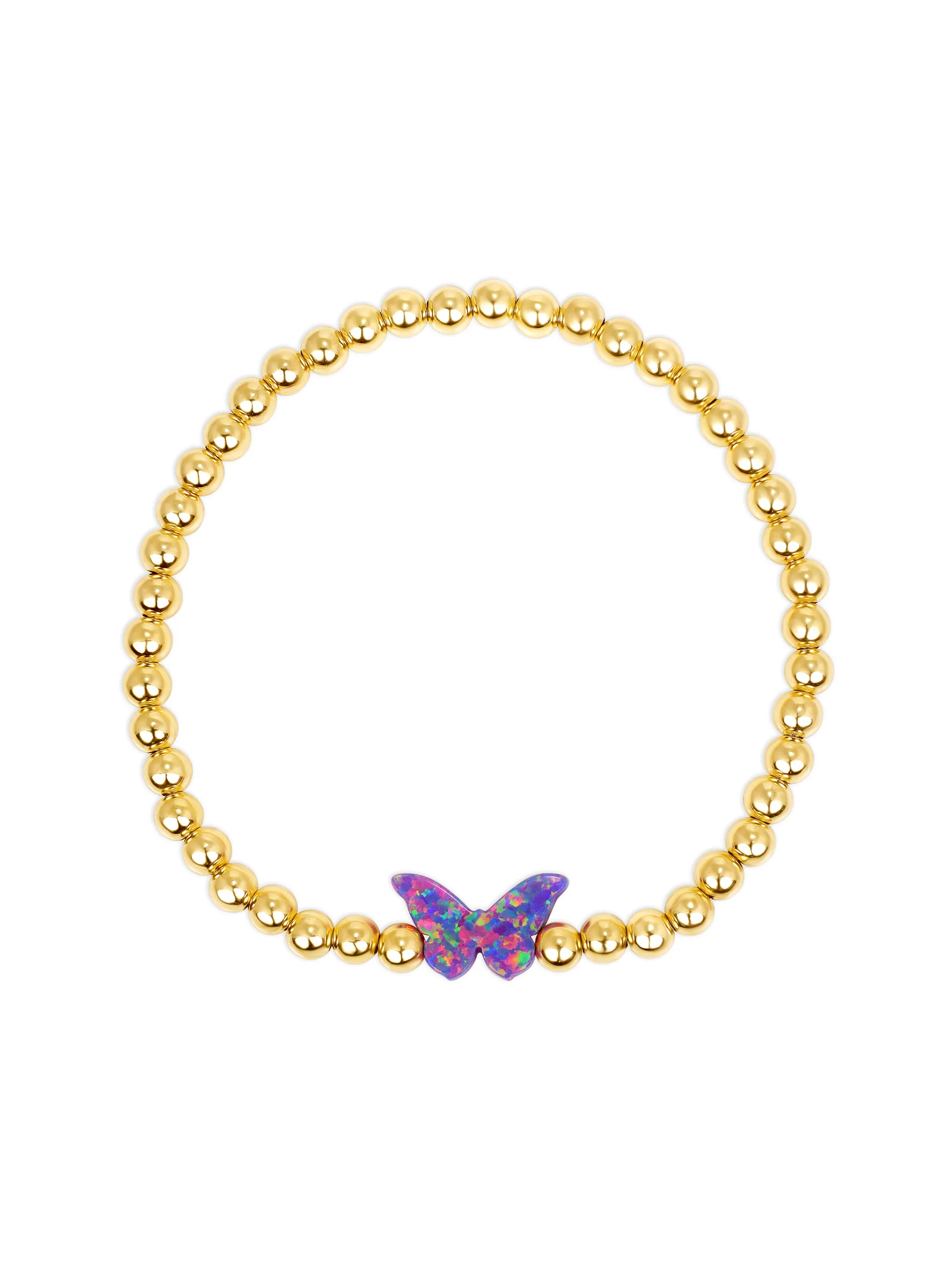 Opalite Butterfly Stretch Bracelet sold by LeMel