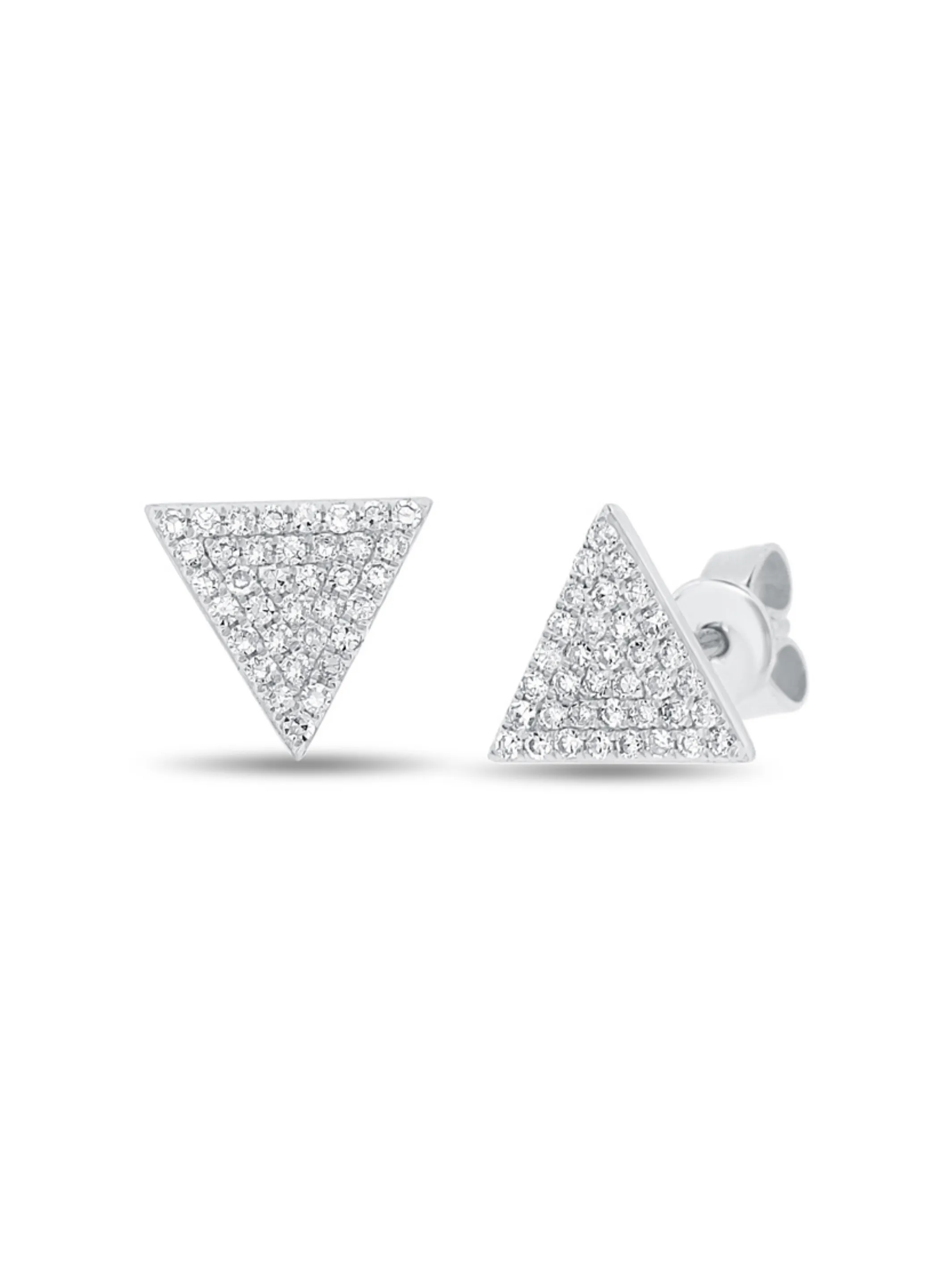 Mick Pave Diamond Triangle Earrings 14K sold by LeMel product image thumbnail 3