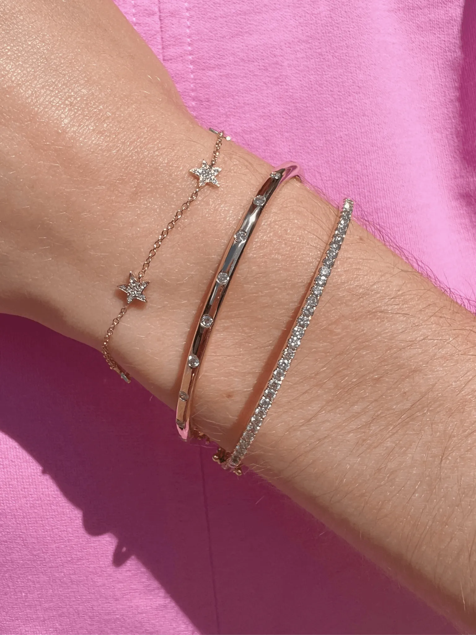 Charlotte Diamond Bangle 14K sold by LeMel product image thumbnail 3