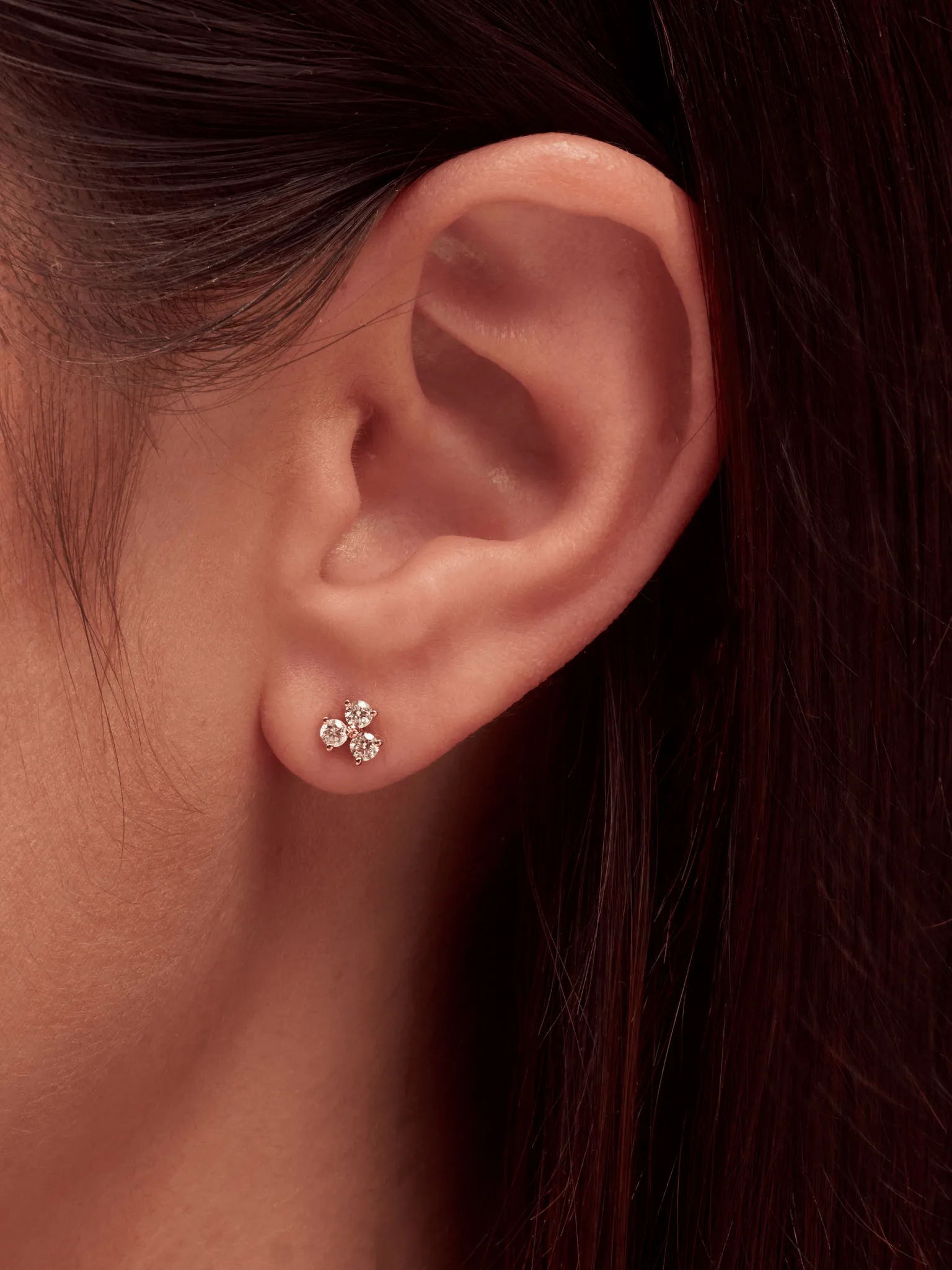 Petal Diamond Stud Earring 14K sold by LeMel product image thumbnail 2